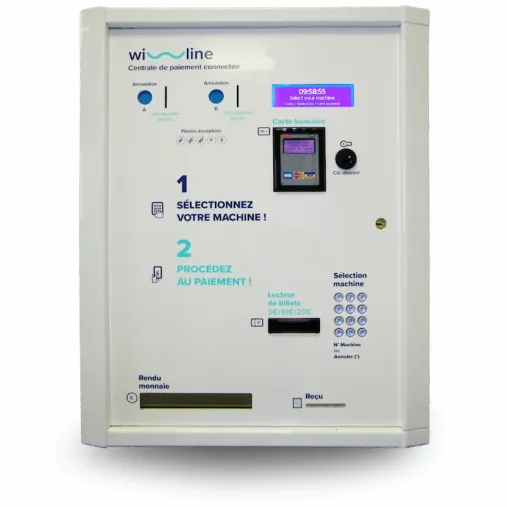 Electro Cablage Wi Line centrale de paiement connectée pour laverie facile à installer Electro Cablage Wi Line centrale de paiement connectée pour laverie facile à installer