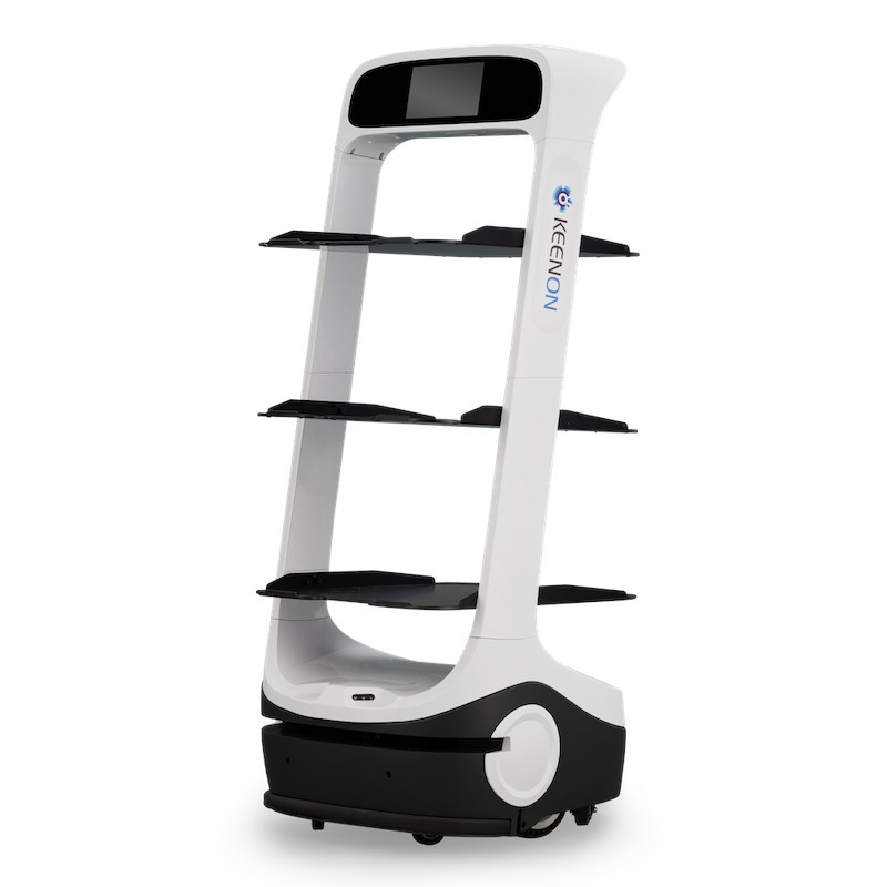 Keenon T6 Tag Label - robot de livraison professionnel pour hôtels, restauration et hôpitaux.