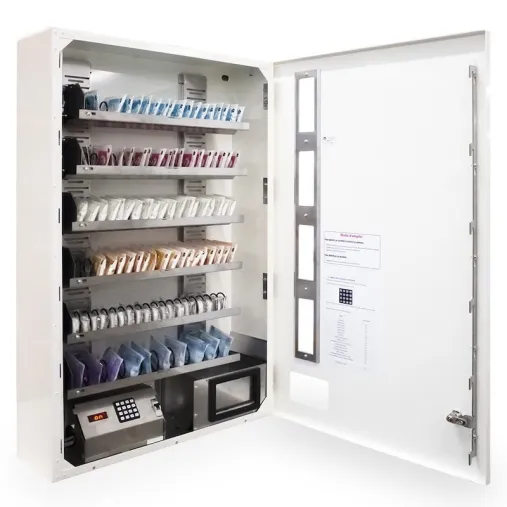 CKSquare Distributeur Lessive Produits pour laverie ouvert en situation