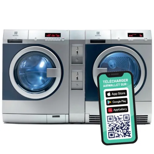 Electrolux Ensemble myPROzip avec monnayeurs et paiement par application mobile