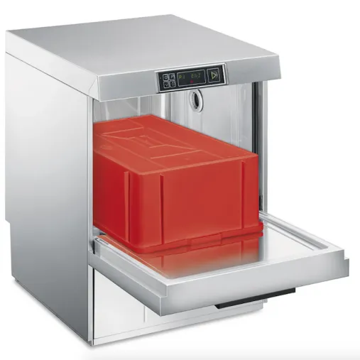 SMEG UG515DL-1 Lave-verres Professionnel ouvert avec casiers