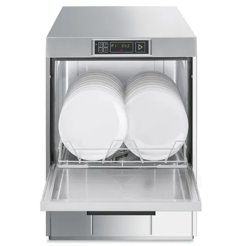 Smeg UD510D avec assiettes de face