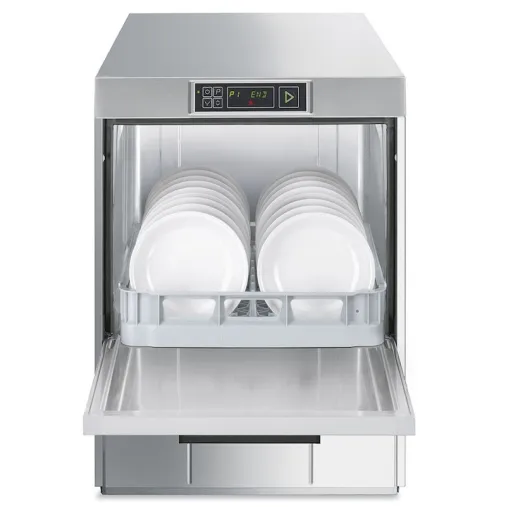 Smeg UD510DS Ouvert avec assiettes