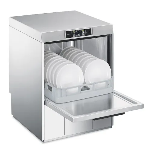 Smeg UD520DS Ouvert avec assiettes