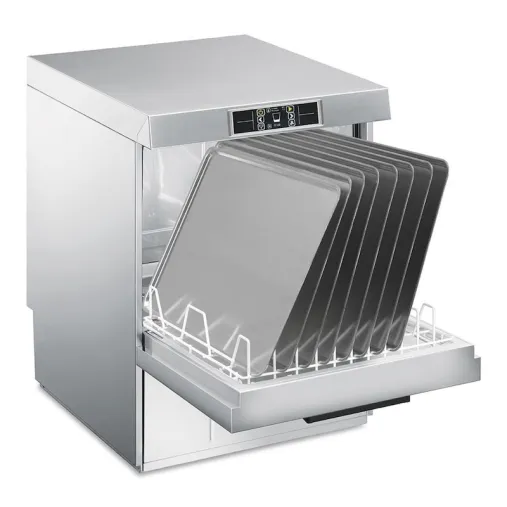 Smeg UD526DS Ouvert avec plateaux