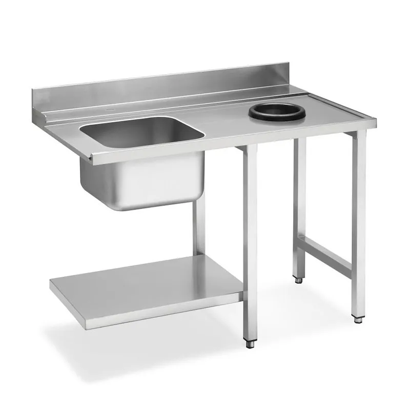 Smeg WT51200SHR | Table d'entrée pour lave-vaisselle professionnel à capot