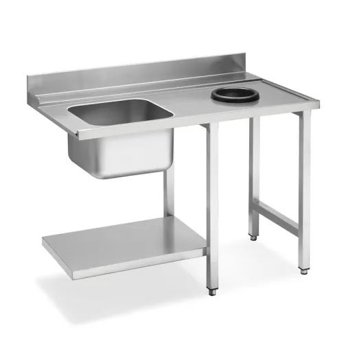 Smeg WT51200SHR | Table d'entrée pour lave-vaisselle professionnel à capot