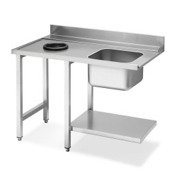 Smeg WT51200SHL8 Table d'entrée pour pour lave-vaisselle professionnel