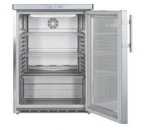 Liebherr FKUv 1663 Petit réfrigérateur professionnel en inox table top porte vitrée