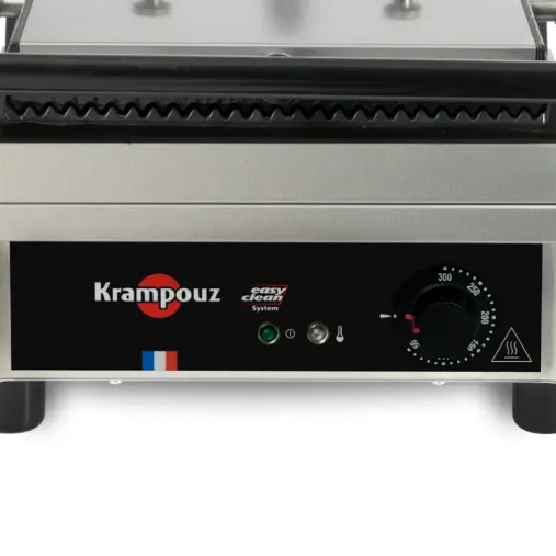 Krampouz Contact grill Panini small plaques striées Bouton de commande