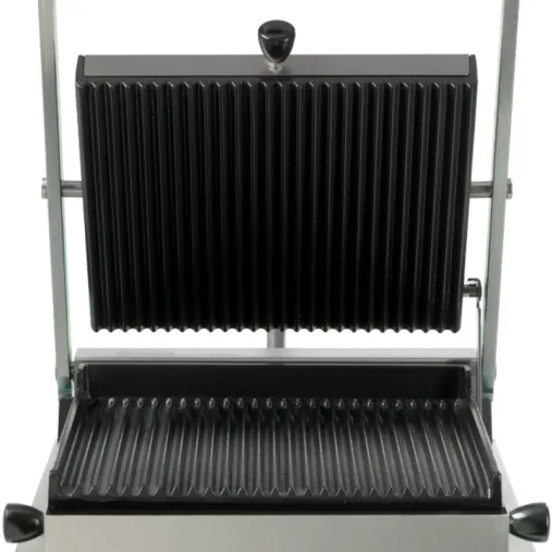 Krampouz Contact grill Panini small plaques striées Ouverture