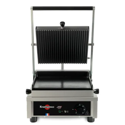 Krampouz Contact grill Panini small plaques striée-lisse Ouverture