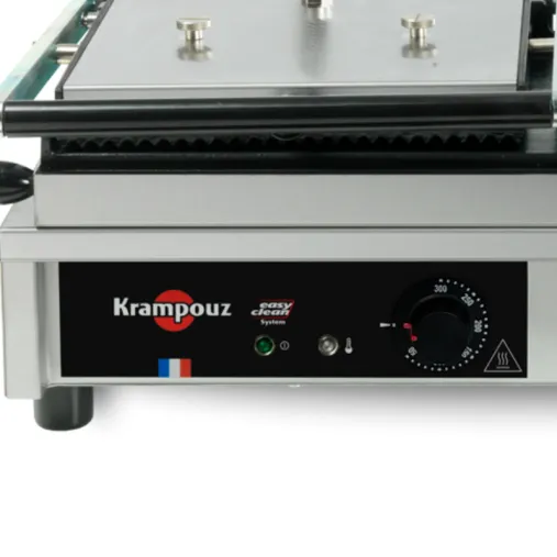 Krampouz Contact grill Panini large plaques striée-lisse Bouton de commande