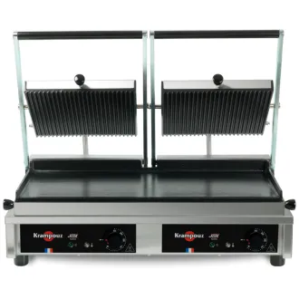 Krampouz Contact grill Panini large plaques striée-lisse