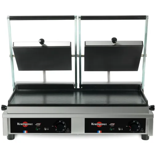 Krampouz Contact grill Panini large plaques lisses Ouvert