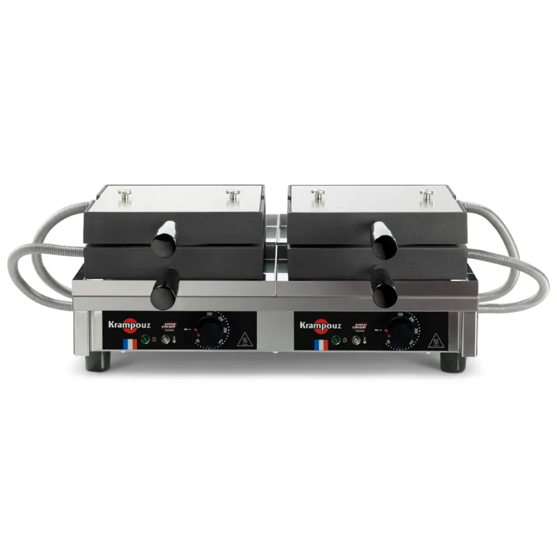 Krampouz Gaufrier 4x7 Liège 180° double