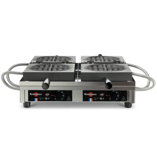 Krampouz Gaufrier Ronde 180° double Ouvert