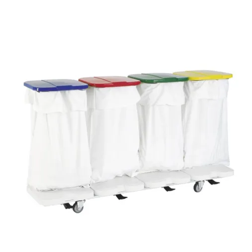 Ariane Chariot porte-4 sacs linge sale avec possibilités d'options Ariane Chariot porte-4 sacs linge sale avec possibilités d'options
