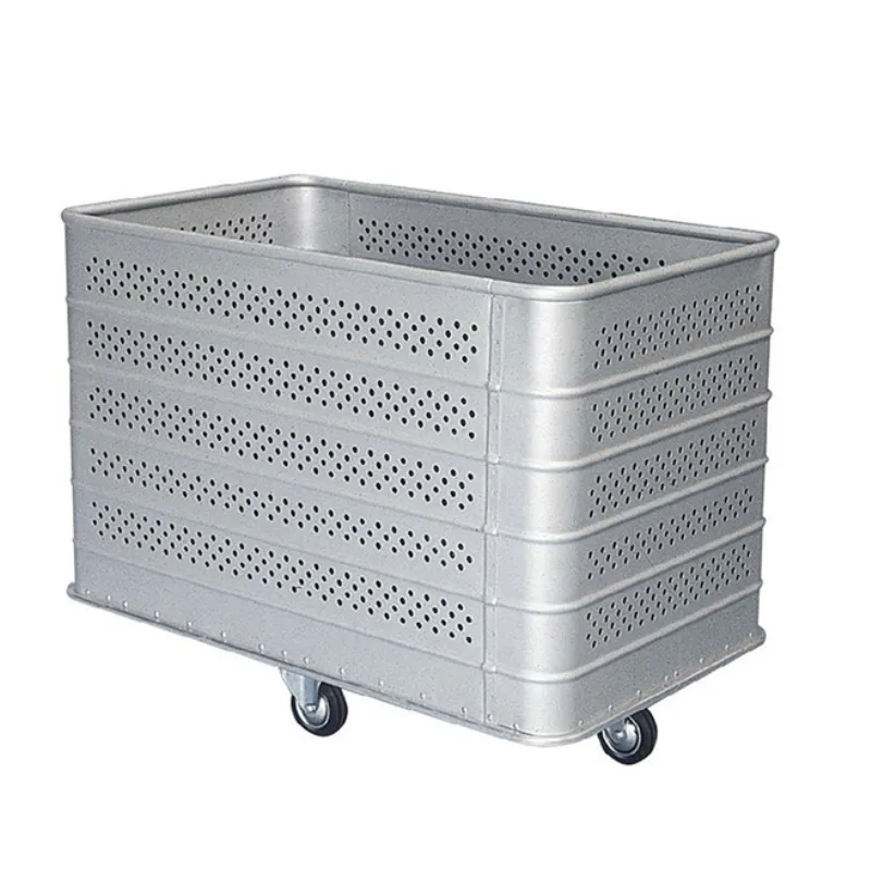 Ariane Chariot de manutention blanchisserie perforé, capacité de 555L