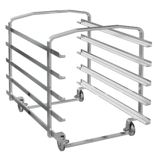 Electrolux Structure mobile avec roulettes 5 niveaux 600x400 au pas de 80 mm pour four 6 GN1/1 Electrolux Structure mobile avec roulettes 5 niveaux 600x400 au pas de 80 mm pour four 6 GN1/1