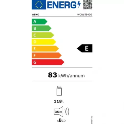 Asko WCN15842GCHR Critère Énergétiques
