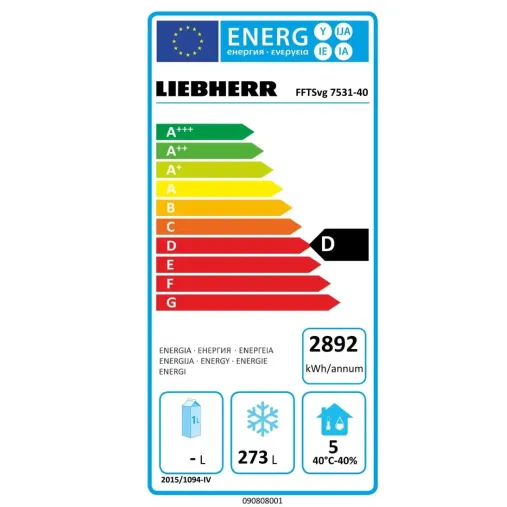 Liebherr FRTSVG 7531 Dessus Inox avec Dosseret Meuble réfrigéré
