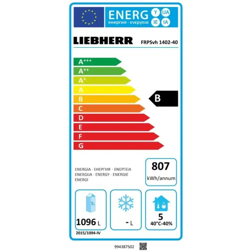 Liebherr FRPSVH 1402 Réfrigération verticale positive