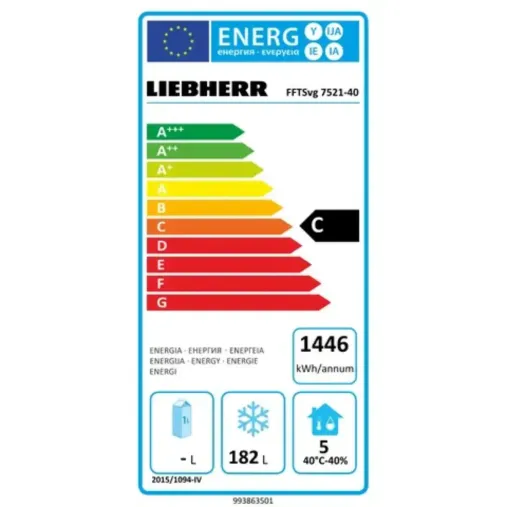 Liebherr FFTSvg 7521 001 40 Meuble réfrigéré négatif Bouton de commande