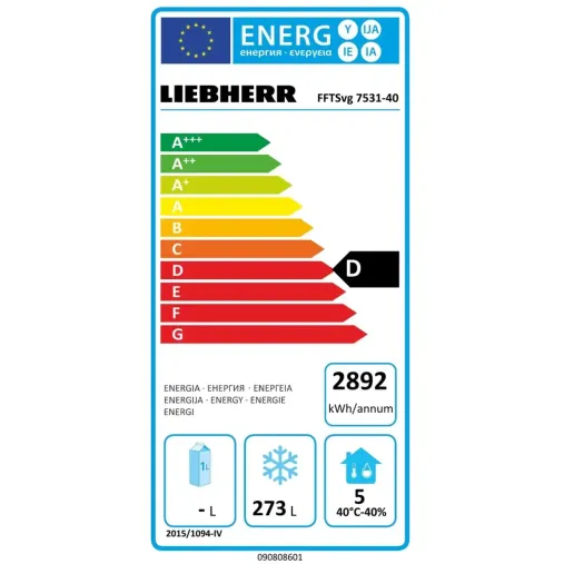 Liebherr FFTSvg 7531 T01 40 Meuble réfrigéré négatif
