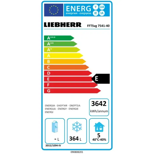 Liebherr FFTSvg 7541 S01 40 Meuble réfrigéré négatif